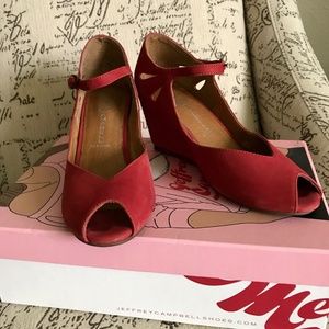 Jeffrey Campbell Regina Peep-Toe Mary Jane Wedge